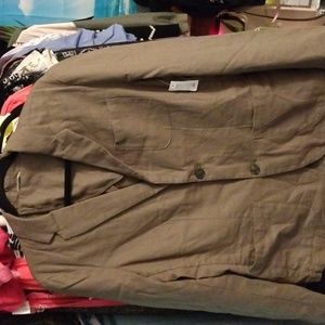 GoodThreads green button down blazer sz S NWT